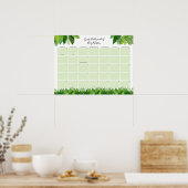 Dinosaur Baby shower Raad Vervaldatum Poster (Keuken)