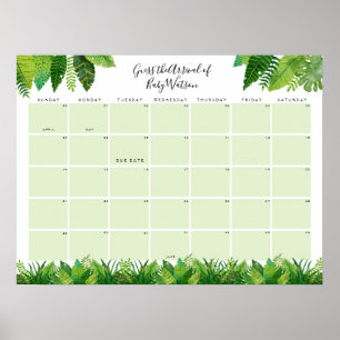 Dinosaur Baby shower Raad Vervaldatum Poster