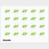 Dinosaur Baby shower Ronde Sticker (Vel)