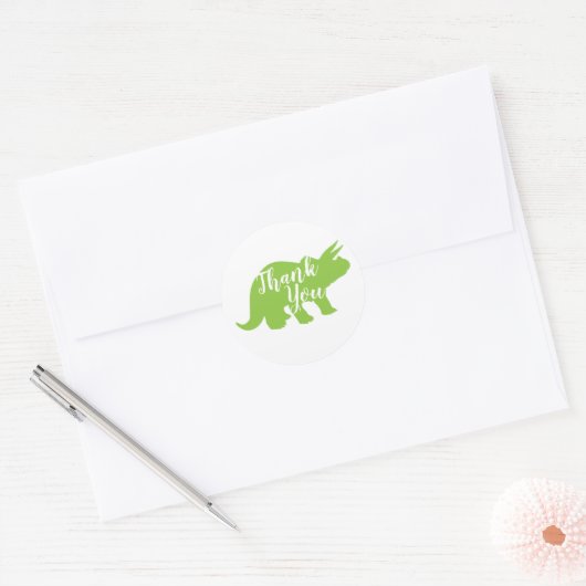 Dinosaur Baby shower Ronde Sticker (Envelop)