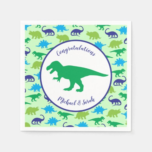 Dinosaur Baby shower Servet (Voorkant)