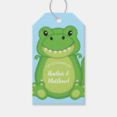 Dinosaur Baby shower T-Rex Cadeaulabel (Voorkant)