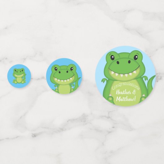 Dinosaur Baby shower T-Rex Confetti (Voorkanten)