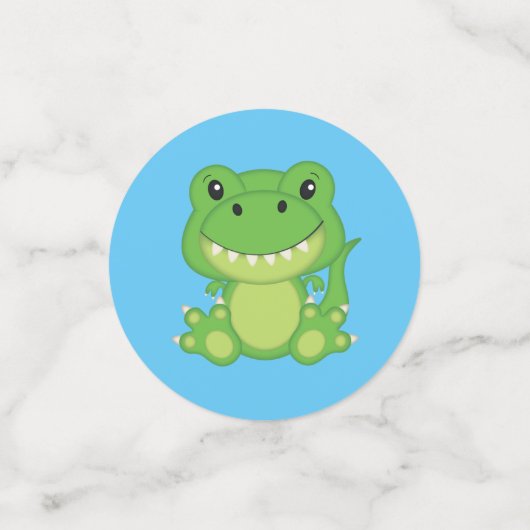 Dinosaur Baby shower T-Rex Confetti (Kleine voorkant)
