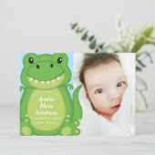 Dinosaur Baby shower T-Rex Kaart (Staand voorkant)