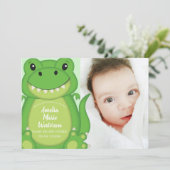 Dinosaur Baby shower T-Rex Kaart (Staand voorkant)