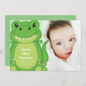 Dinosaur Baby shower T-Rex Kaart (Voorkant / Achterkant)