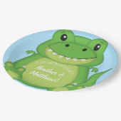 Dinosaur Baby shower T-Rex Papieren Bordje (Gekanteld)