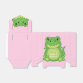 Dinosaur Baby shower T-Rex Pink Girl Bedankdoosjes (Uitgevouwen)