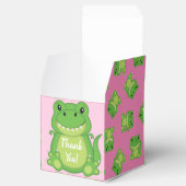 Dinosaur Baby shower T-Rex Pink Girl Bedankdoosjes (Geopend)