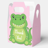 Dinosaur Baby shower T-Rex Pink Girl Bedankdoosjes (Geopend)