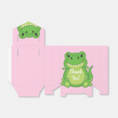 Dinosaur Baby shower T-Rex Pink Girl Bedankdoosjes (Uitgevouwen)