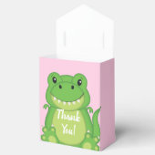 Dinosaur Baby shower T-Rex Pink Girl Bedankdoosjes (Geopend)