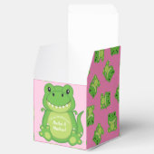 Dinosaur Baby shower T-Rex Pink Girl Bedankdoosjes (Geopend)