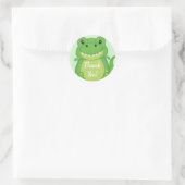 Dinosaur Baby shower T-Rex Ronde Sticker (Tas)