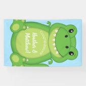 Dinosaur Baby shower T-Rex Spandoek (Horizontaal)