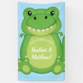 Dinosaur Baby shower T-Rex Spandoek (Verticaal)