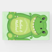 Dinosaur Baby shower T-Rex Spandoek (Horizontaal)