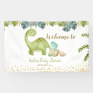 Dinosaur Baby shower - Teken met grote banner