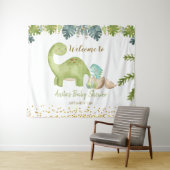 Dinosaur baby shower teken tapestry wandkleed (In Situ (horizontaal))