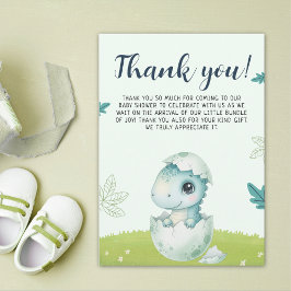 Dinosaur Baby Shower Thank You Card for Boy Bedankkaart