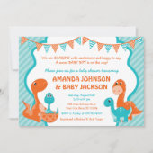 Dinosaur Baby shower Uitnodiging met Enveloppen (Voorkant)