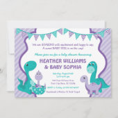 Dinosaur Baby shower Uitnodiging met Enveloppen (Voorkant)