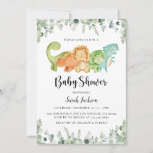 Dinosaur Baby Shower-uitnodigingen