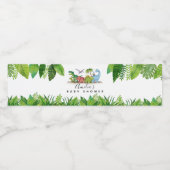 Dinosaur baby shower Water Fles Etiket (Enkel label)