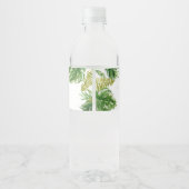 Dinosaur Baby shower Waterfles Etiket (Achterkant)