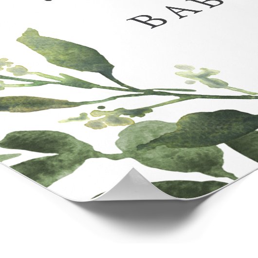 Dinosaur Baby shower Welkomstteken Poster (Hoek)