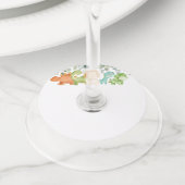 Dinosaur Baby shower Wijnglaslabel (Dichtbij)