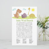 Dinosaur Baby shower Word Search Game (Staand voorkant)