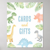 Dinosaur-Baby showers Kaarten en cadeaubonnen Poster (Voorkant)