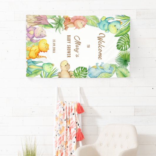 Dinosaur Baby Welkom Spandoek (Insitu)