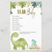 Dinosaur Baby wil Kaarten Baby shower game (Voorkant)