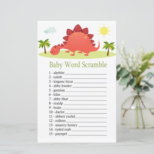 Dinosaur Baby word scramble game (Staand voorkant)