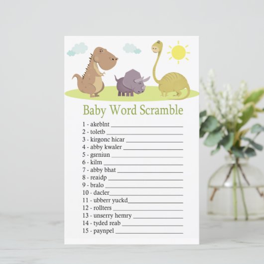 Dinosaur Baby word scramble game (Staand voorkant)