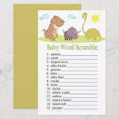Dinosaur Baby word scramble game (Voorkant / Achterkant)