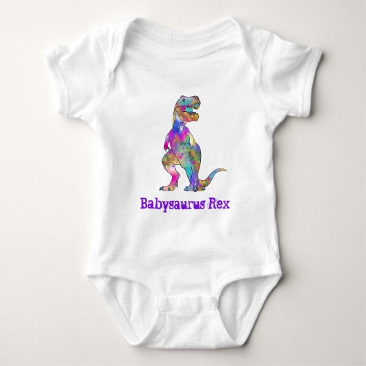 Dinosaur Babysaurus Rex New Baby Romper (Voorkant)