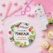 Dinosaur-ballon Oerwoud Partij Birthday Papieren Bordje (Feest)