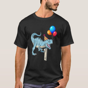 Dinosaur Ballon T Rex 1st Birthday Kind Boy Girl T-shirt