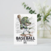 Dinosaur Baseball Busta Gear Briefkaart (Staand voorkant)