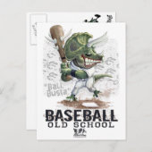 Dinosaur Baseball Busta Gear Briefkaart (Voorkant / Achterkant)