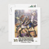 Dinosaur Basketball Briefkaart (Voorkant / Achterkant)