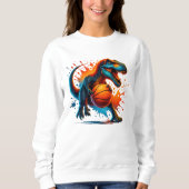 Dinosaur Basketball T-shirt – T-Rex Sports Graphic (Voorkant)