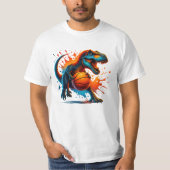 Dinosaur Basketball T-shirt – T-Rex Sports Graphic (Voorkant)