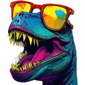 Dinosaur Bedankt  Coole Paarse Jungle Ronde Sticker
