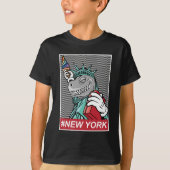 Dinosaur beeld van de vrijheid in New York T-shirt (Voorkant)