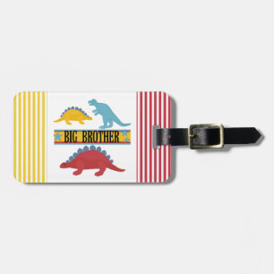 Dinosaur Big Brother Bagagelabel